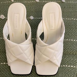 Topshop white sandals